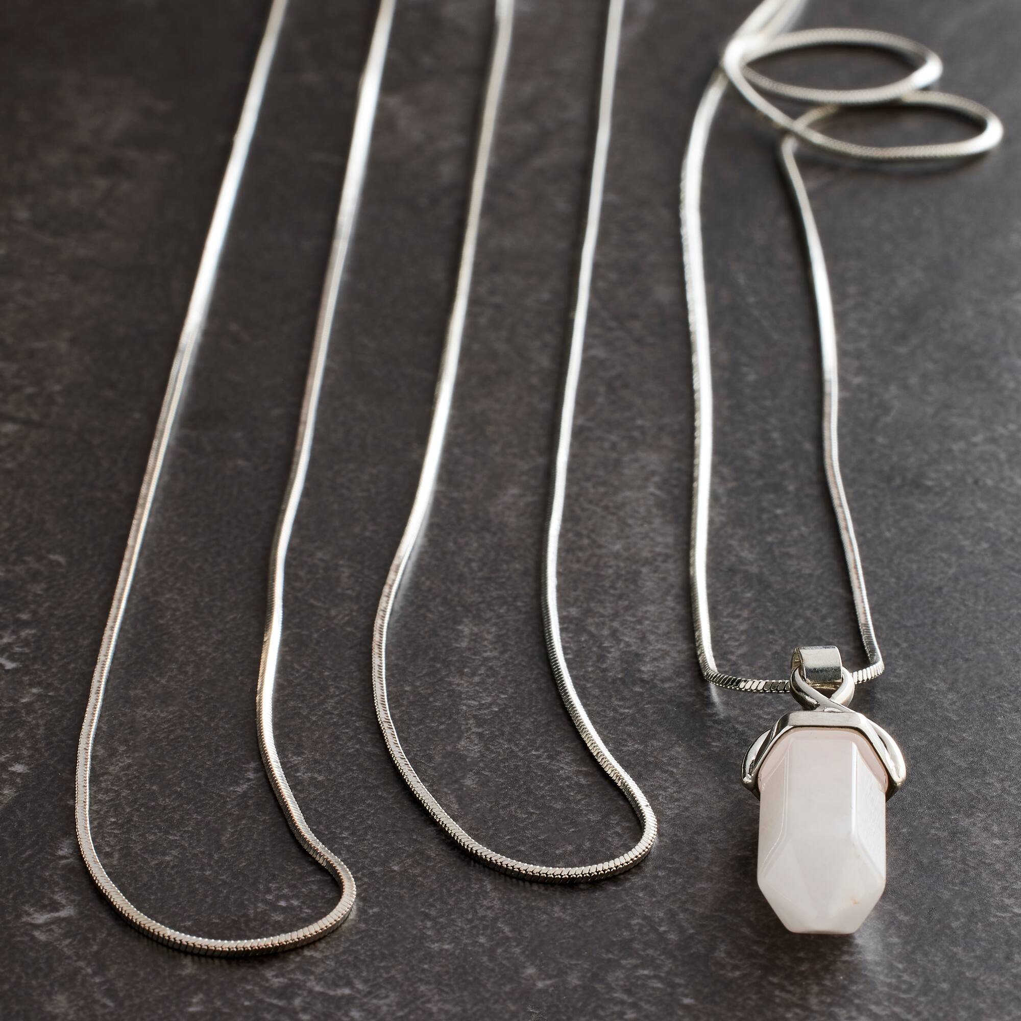 Rhodium Snake Chain Necklaces By Bead Landing™
